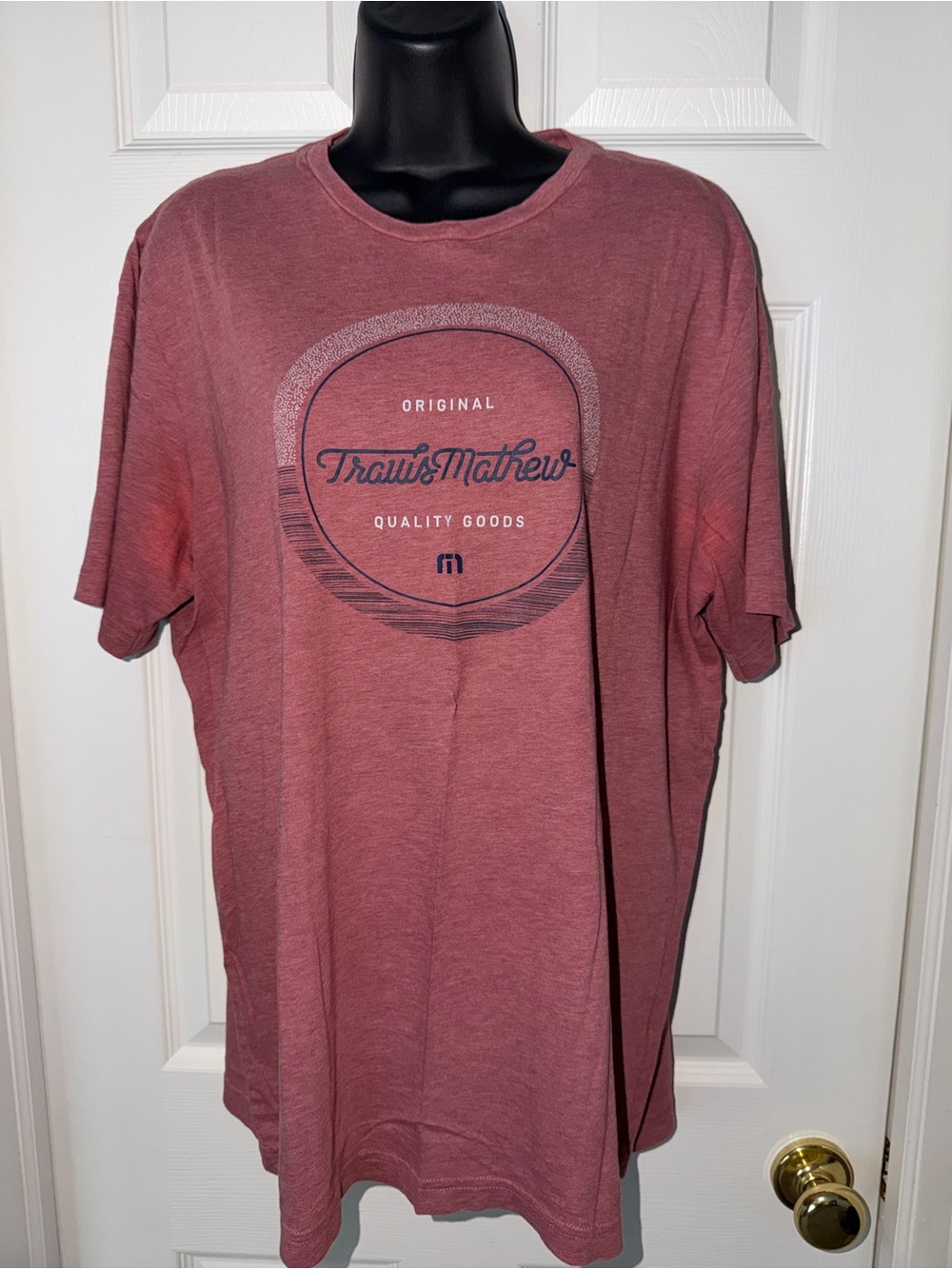 Travis Matthew Men’s Red Logo Short Sleeve Tshirt